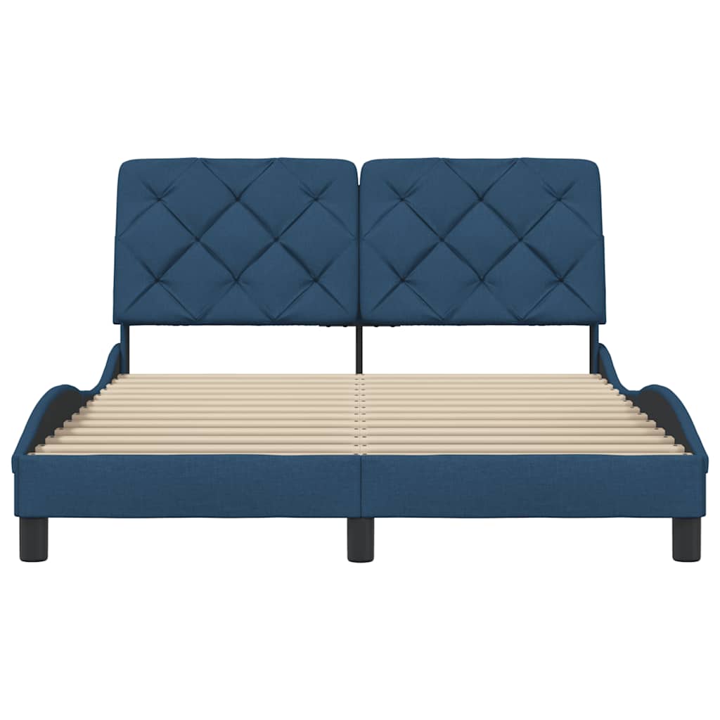 Bedframe zonder matras 120x200 cm stof blauw is nu te koop bij PeponiXL, paradijselijk wonen!