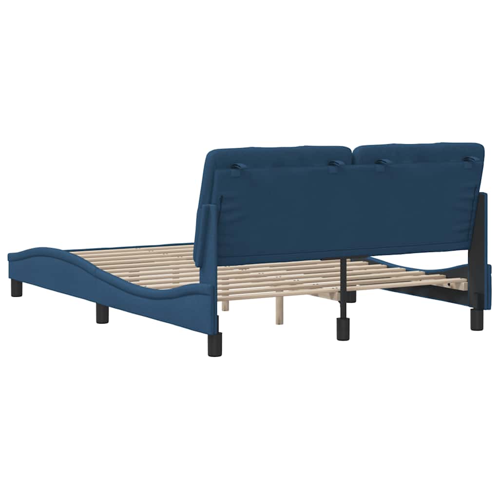 Bedframe zonder matras 120x200 cm stof blauw is nu te koop bij PeponiXL, paradijselijk wonen!