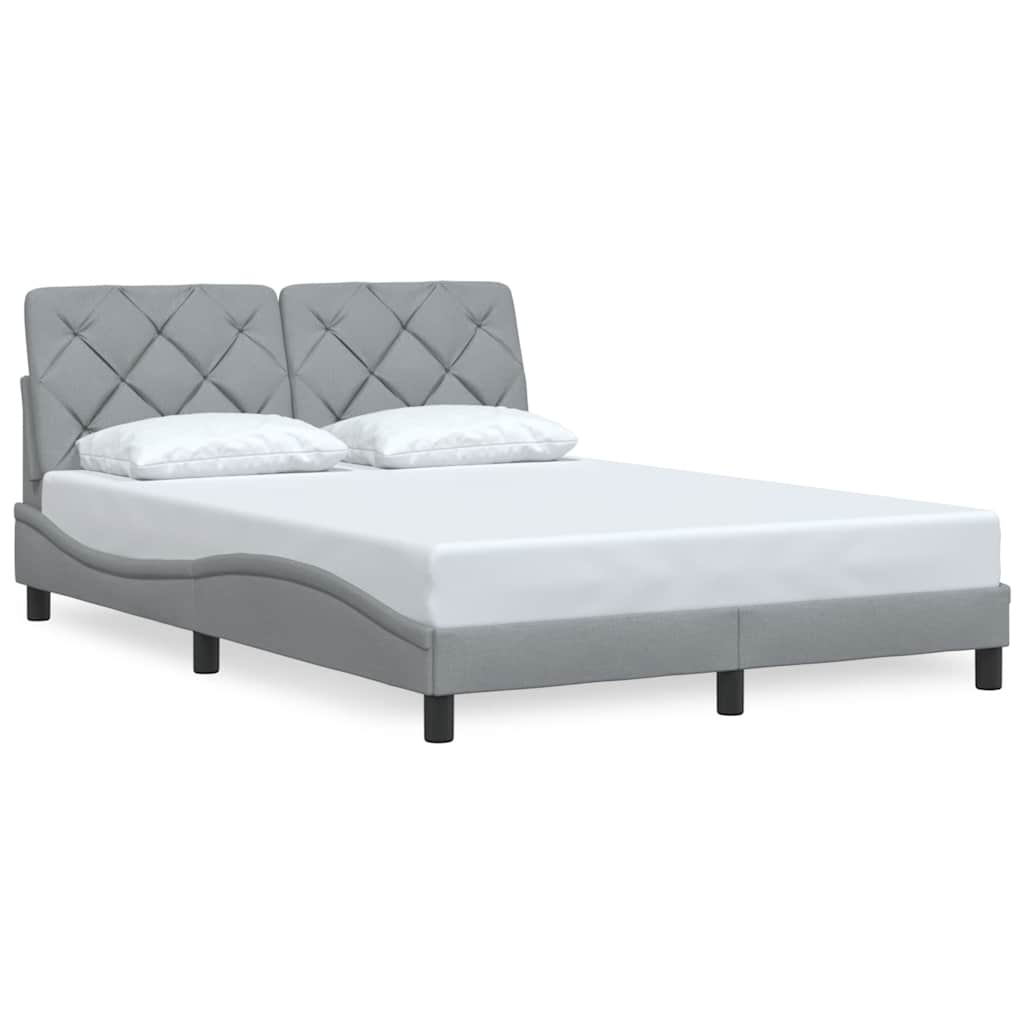 Bedframe zonder matras stof lichtgrijs 140x190 cm is nu te koop bij PeponiXL, paradijselijk wonen!