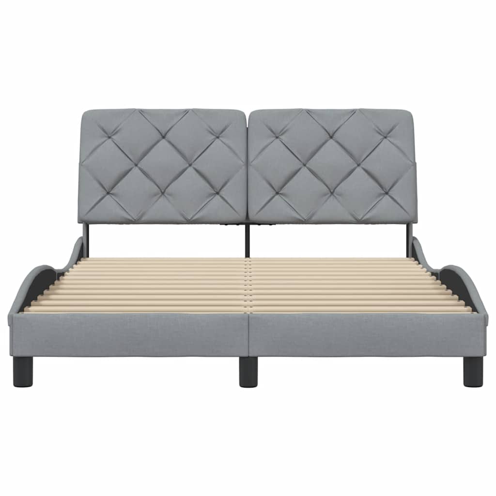 Bedframe zonder matras stof lichtgrijs 140x190 cm is nu te koop bij PeponiXL, paradijselijk wonen!
