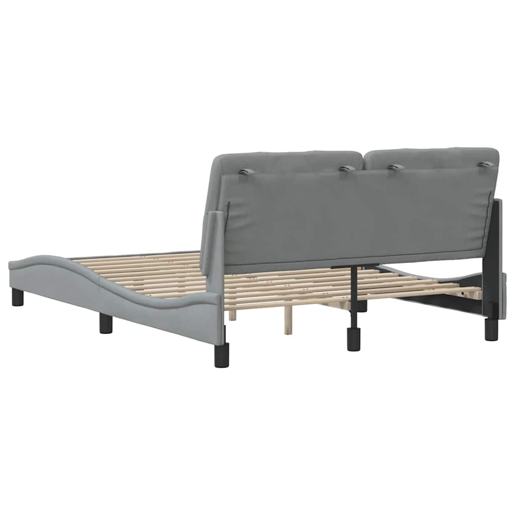 Bedframe zonder matras stof lichtgrijs 140x190 cm is nu te koop bij PeponiXL, paradijselijk wonen!