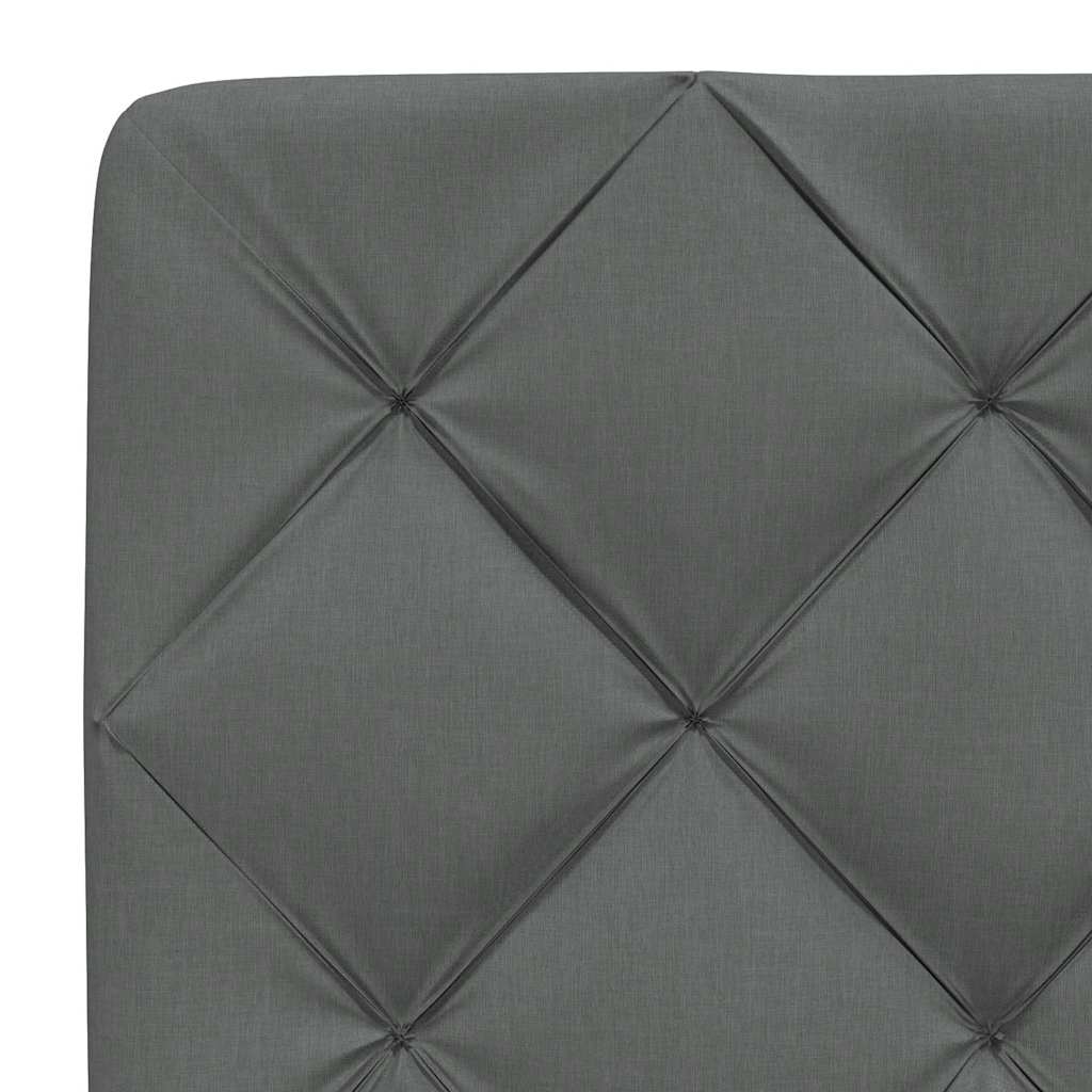 Bedframe zonder matras stof donkergrijs 140x190 cm is nu te koop bij PeponiXL, paradijselijk wonen!