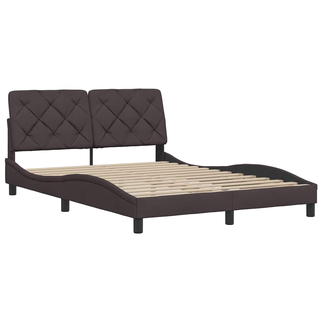 Bedframe zonder matras stof donkerbruin 140x190 cm is nu te koop bij PeponiXL, paradijselijk wonen!