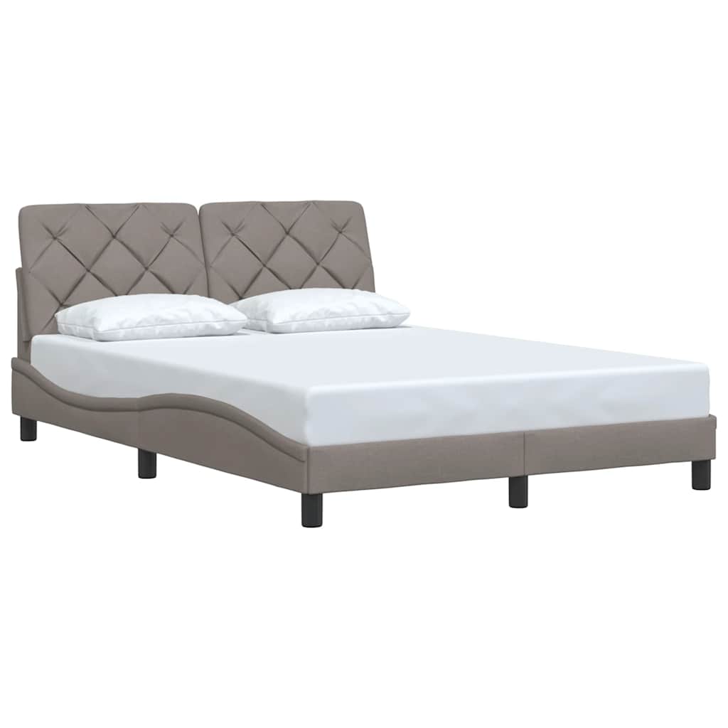 Bedframe zonder matras stof taupe 140x190 cm is nu te koop bij PeponiXL, paradijselijk wonen!