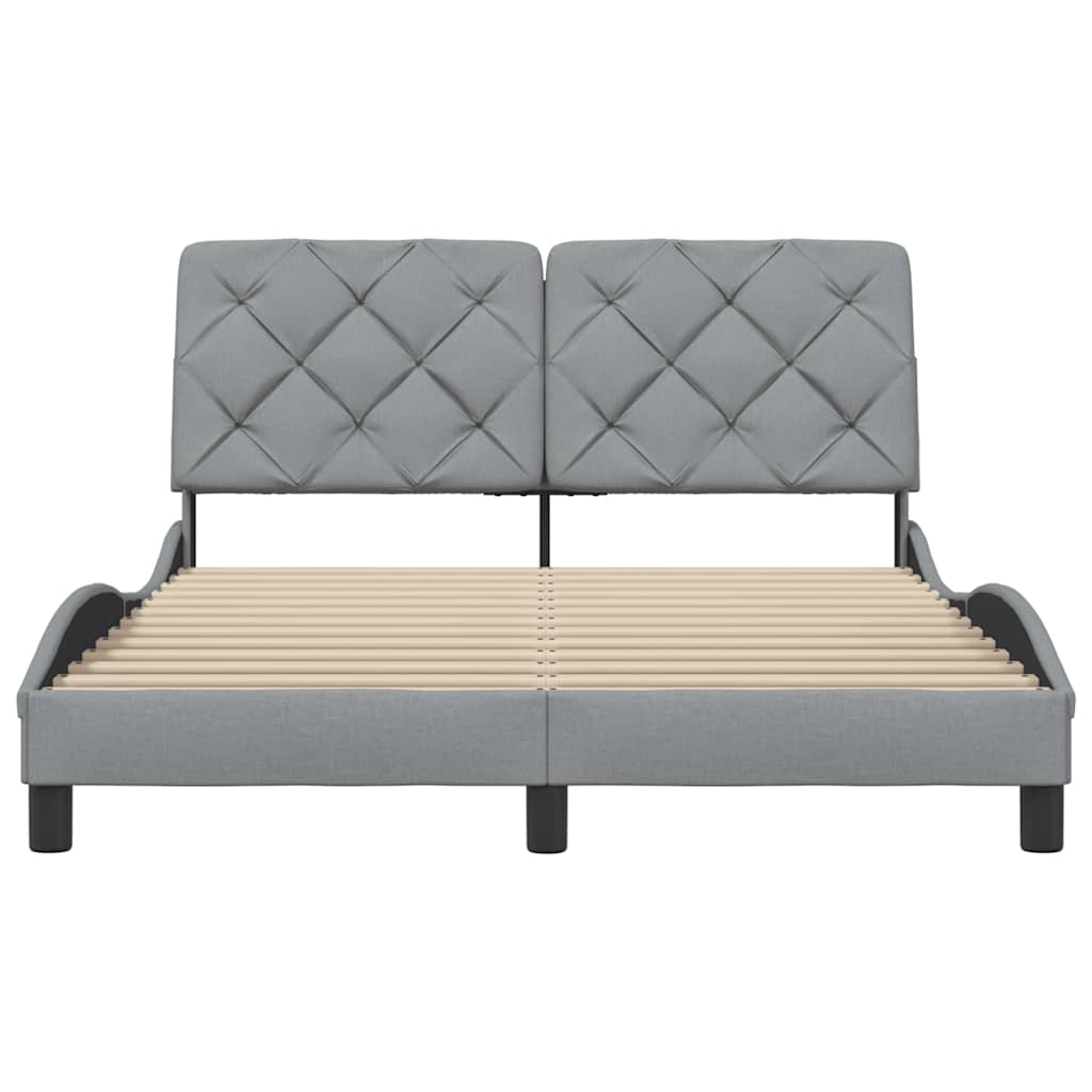 Bedframe zonder matras stof lichtgrijs 140x200 cm is nu te koop bij PeponiXL, paradijselijk wonen!