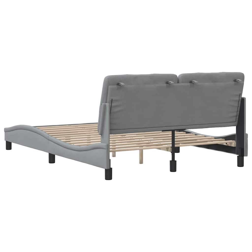 Bedframe zonder matras stof lichtgrijs 140x200 cm is nu te koop bij PeponiXL, paradijselijk wonen!