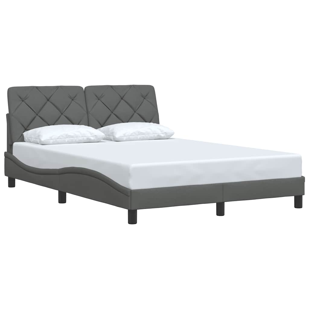 Bedframe zonder matras stof donkergrijs 140x200 cm is nu te koop bij PeponiXL, paradijselijk wonen!