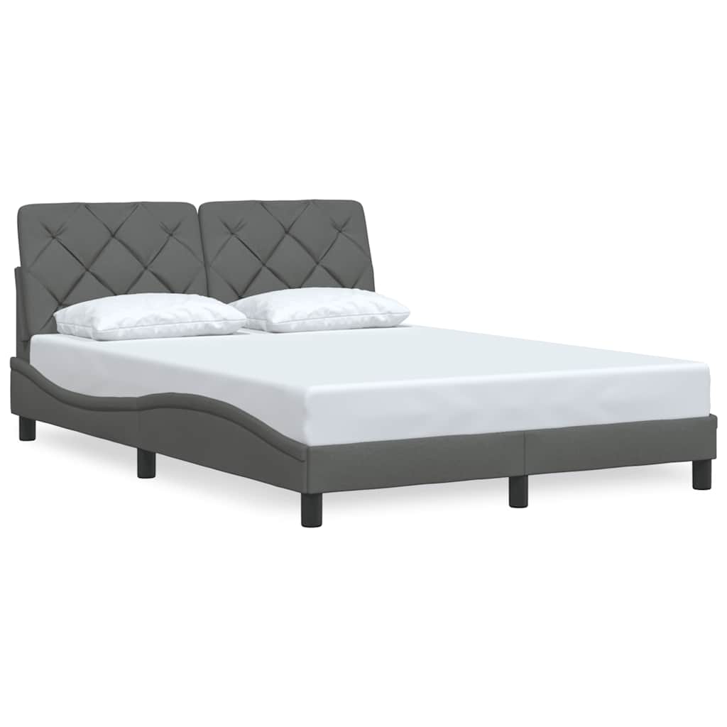 Bedframe zonder matras stof donkergrijs 140x200 cm is nu te koop bij PeponiXL, paradijselijk wonen!