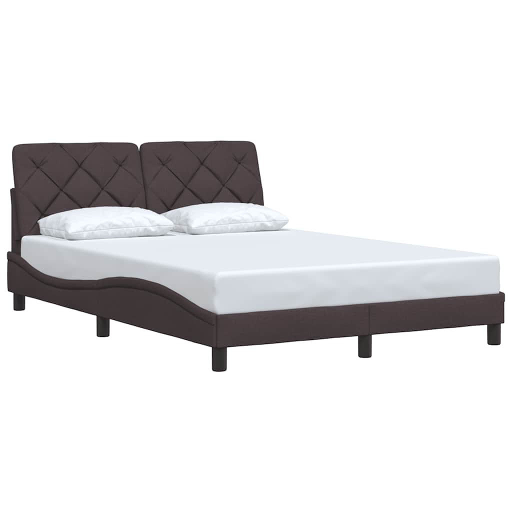 Bedframe zonder matras stof donkerbruin 140x200 cm is nu te koop bij PeponiXL, paradijselijk wonen!