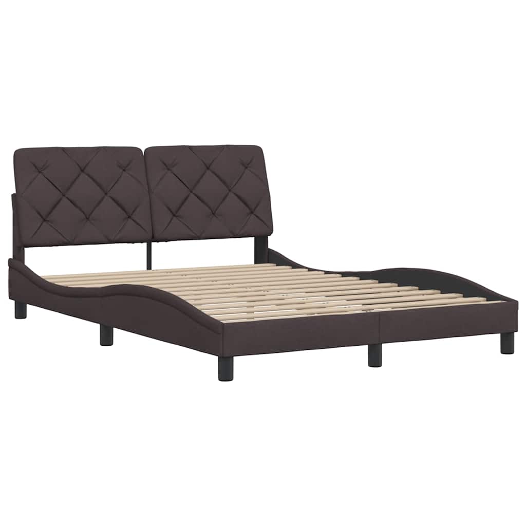 Bedframe zonder matras stof donkerbruin 140x200 cm is nu te koop bij PeponiXL, paradijselijk wonen!