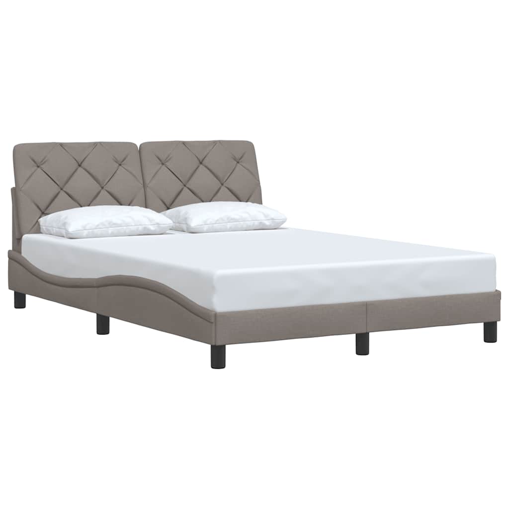 Bedframe zonder matras stof taupe 140x200 cm is nu te koop bij PeponiXL, paradijselijk wonen!