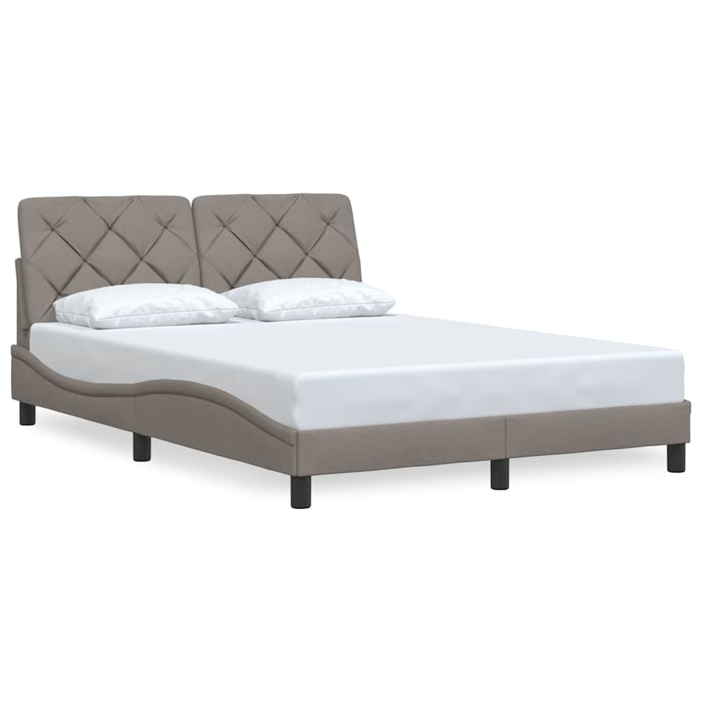 Bedframe zonder matras stof taupe 140x200 cm is nu te koop bij PeponiXL, paradijselijk wonen!