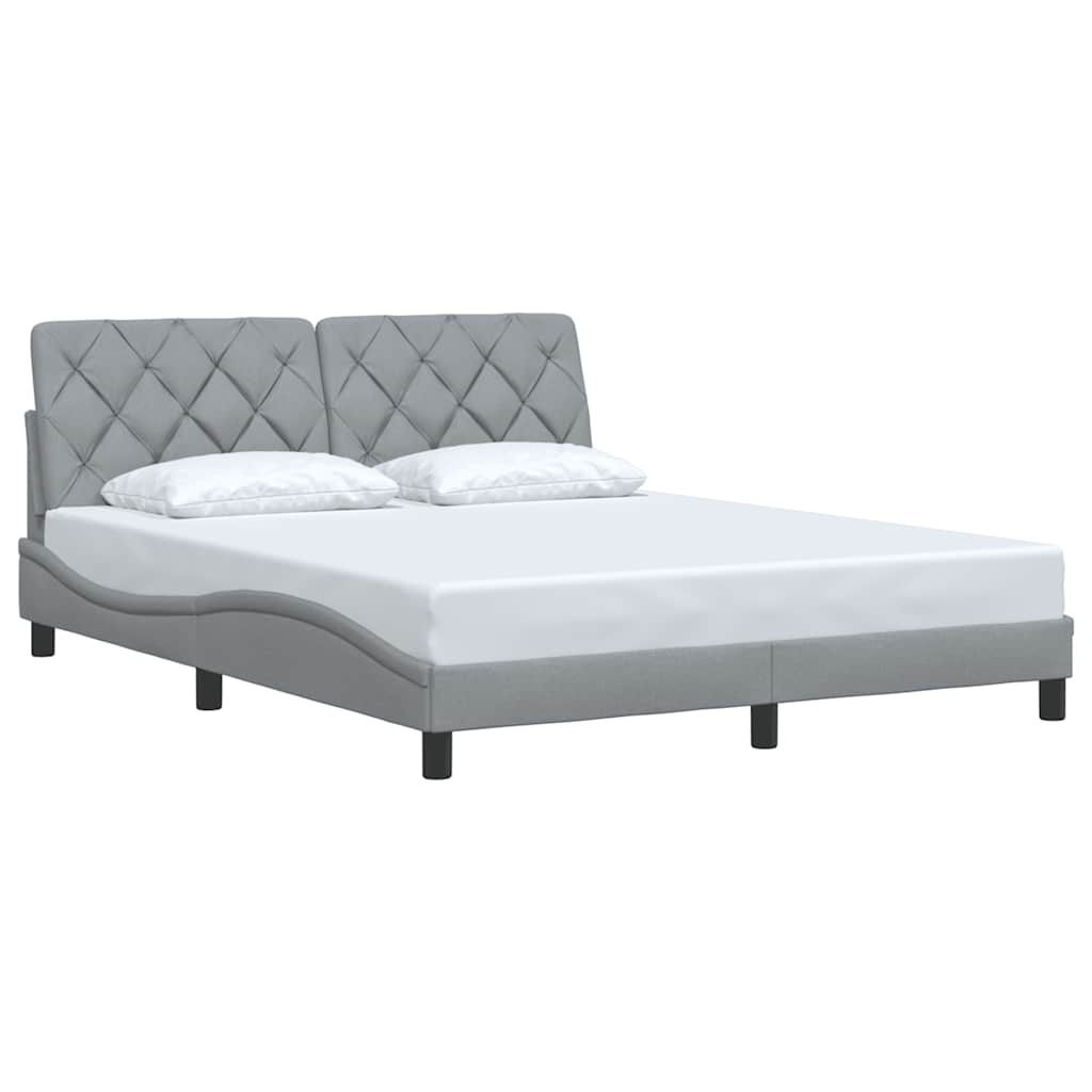 Bedframe zonder matras stof lichtgrijs 160x200 cm is nu te koop bij PeponiXL, paradijselijk wonen!