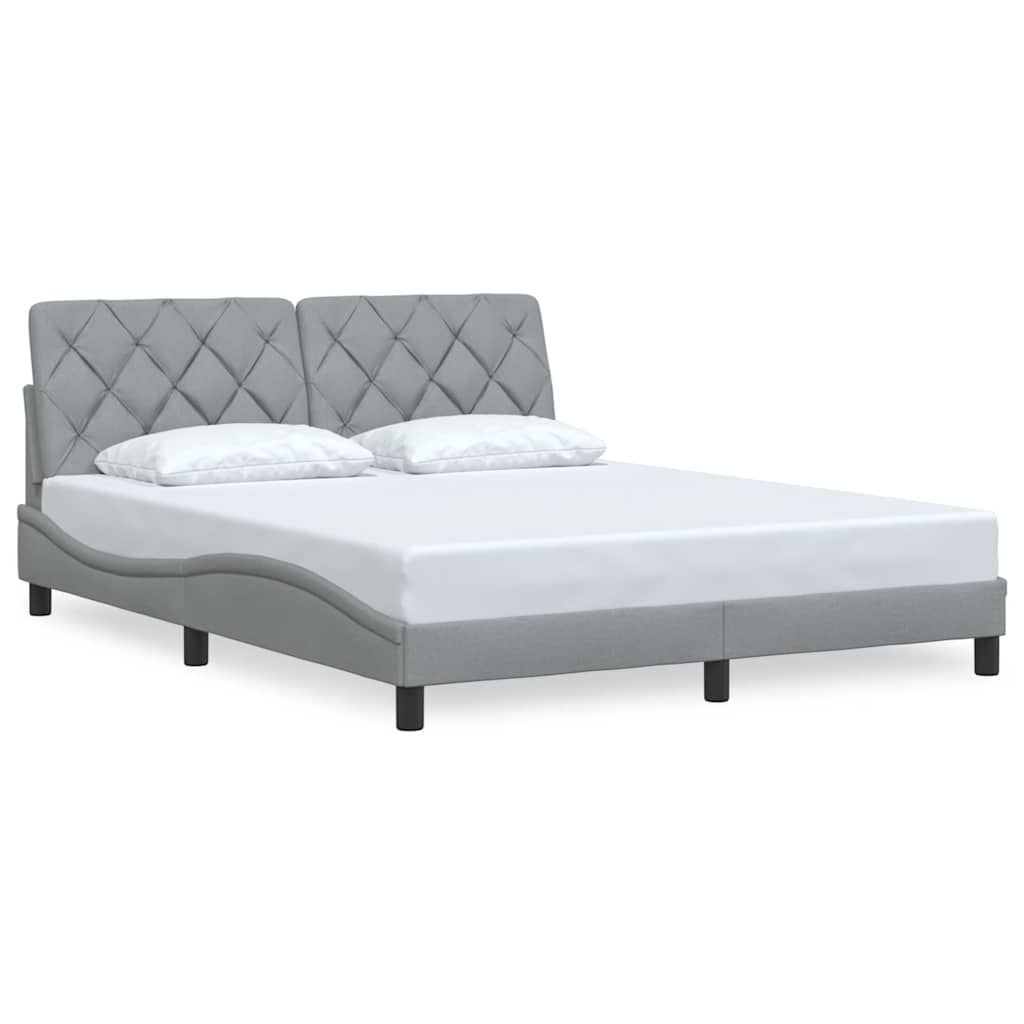 Bedframe zonder matras stof lichtgrijs 160x200 cm is nu te koop bij PeponiXL, paradijselijk wonen!