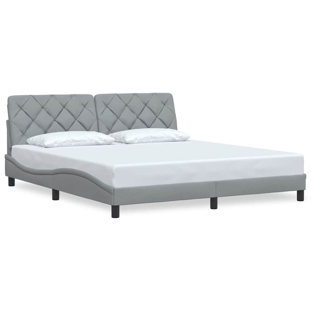 Bedframe zonder matras stof lichtgrijs 180x200 cm is nu te koop bij PeponiXL, paradijselijk wonen!