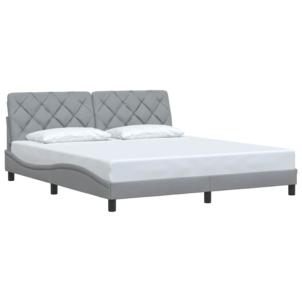 Bedframe zonder matras stof lichtgrijs 180x200 cm is nu te koop bij PeponiXL, paradijselijk wonen!