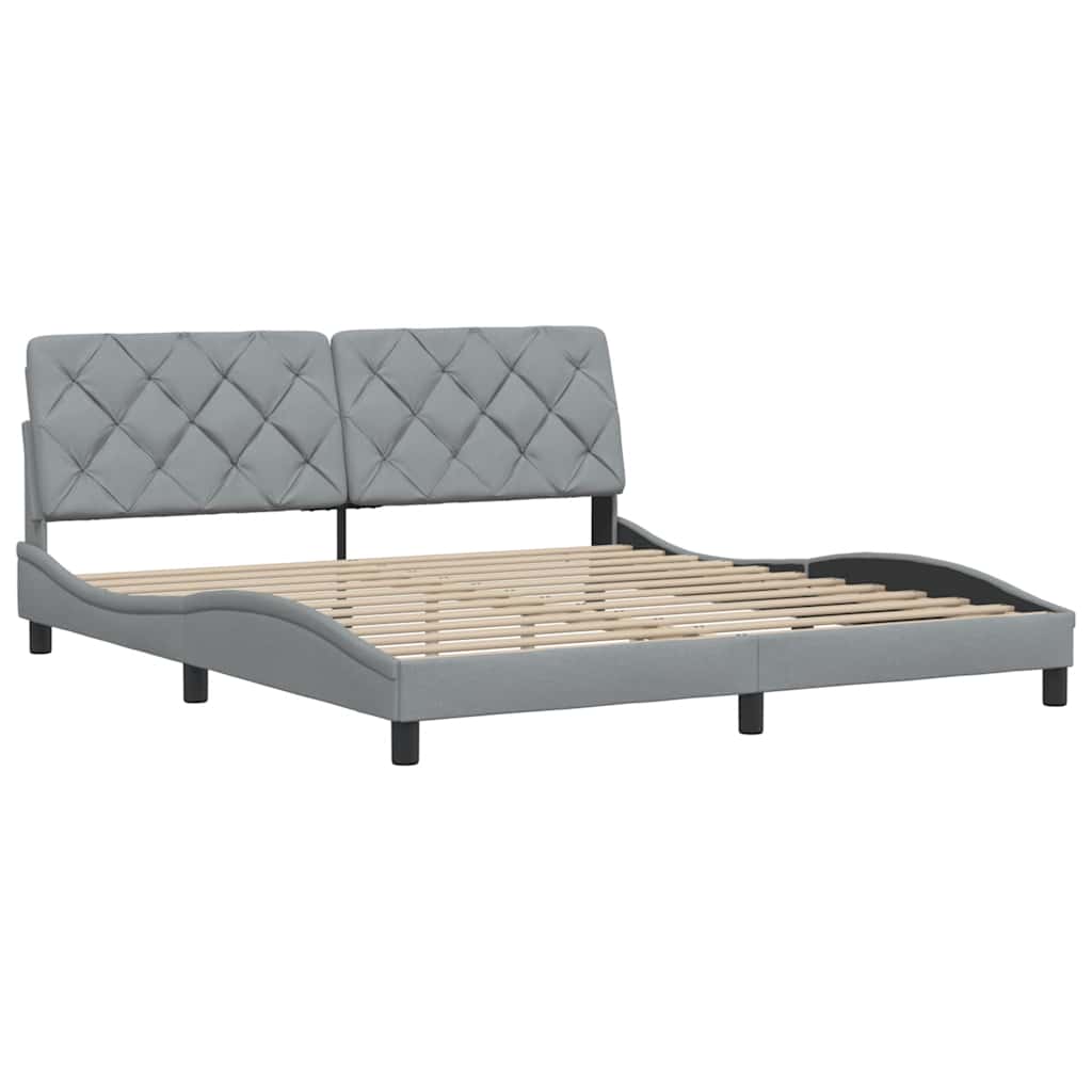 Bedframe zonder matras stof lichtgrijs 180x200 cm is nu te koop bij PeponiXL, paradijselijk wonen!