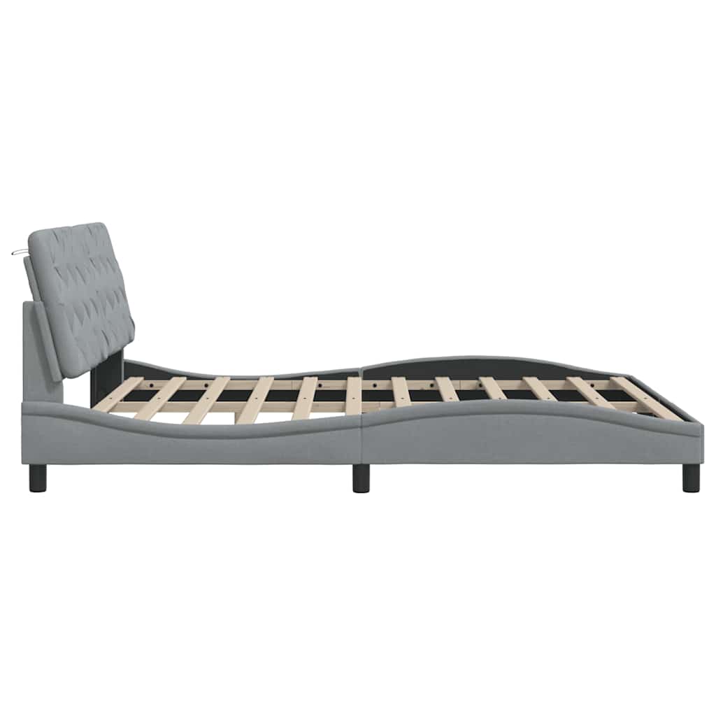 Bedframe zonder matras stof lichtgrijs 180x200 cm is nu te koop bij PeponiXL, paradijselijk wonen!