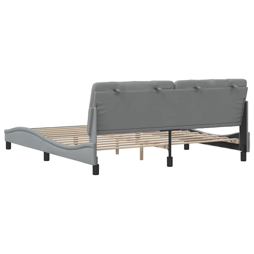 Bedframe zonder matras stof lichtgrijs 180x200 cm is nu te koop bij PeponiXL, paradijselijk wonen!