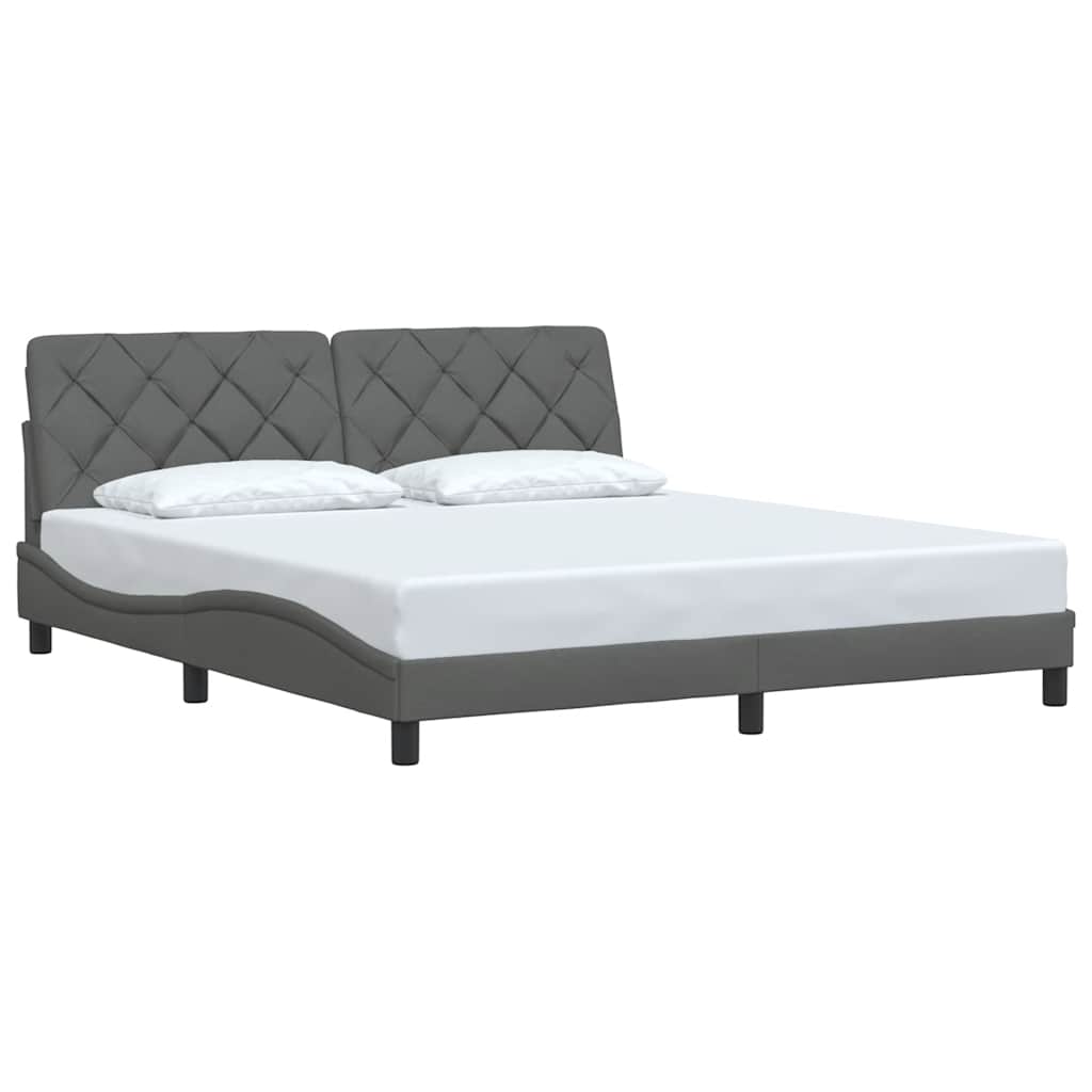Bedframe zonder matras stof donkergrijs 180x200 cm is nu te koop bij PeponiXL, paradijselijk wonen!