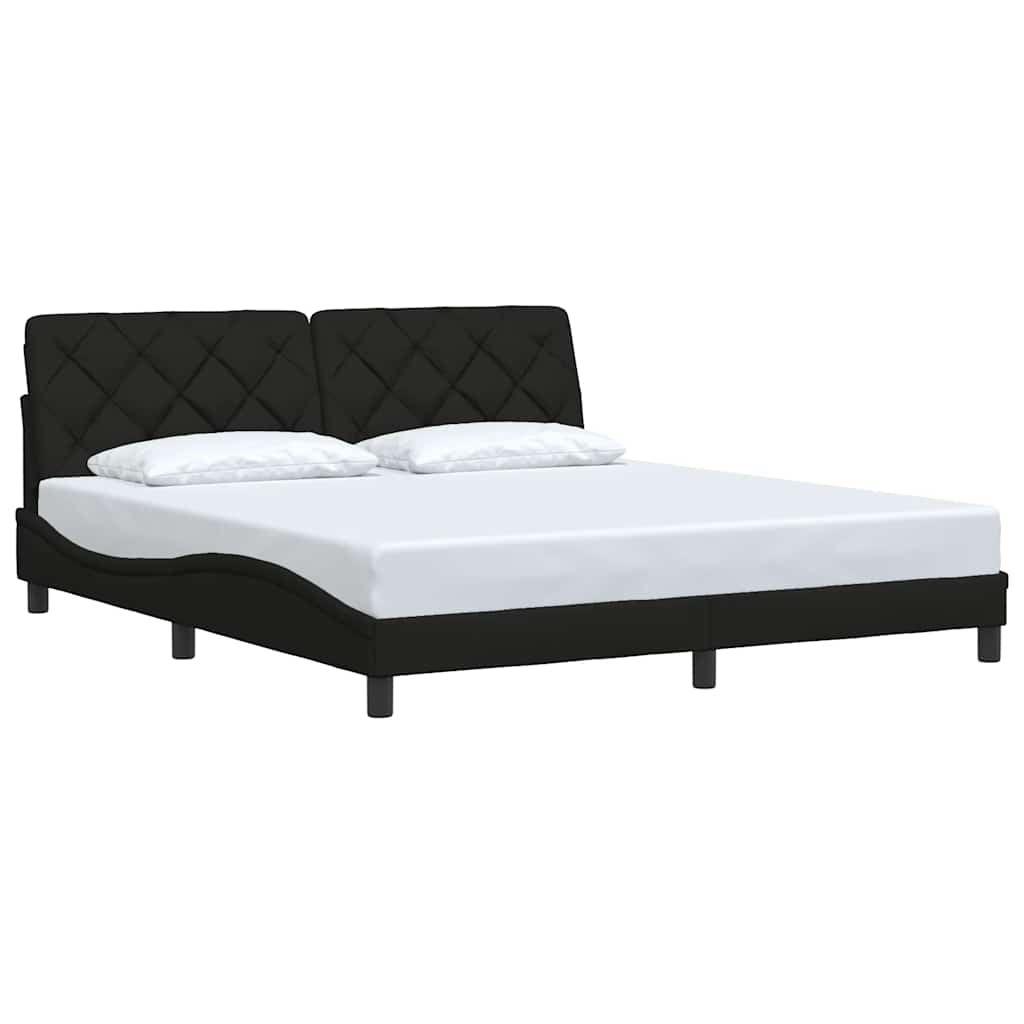 Bedframe zonder matras stof zwart 180x200 cm is nu te koop bij PeponiXL, paradijselijk wonen!