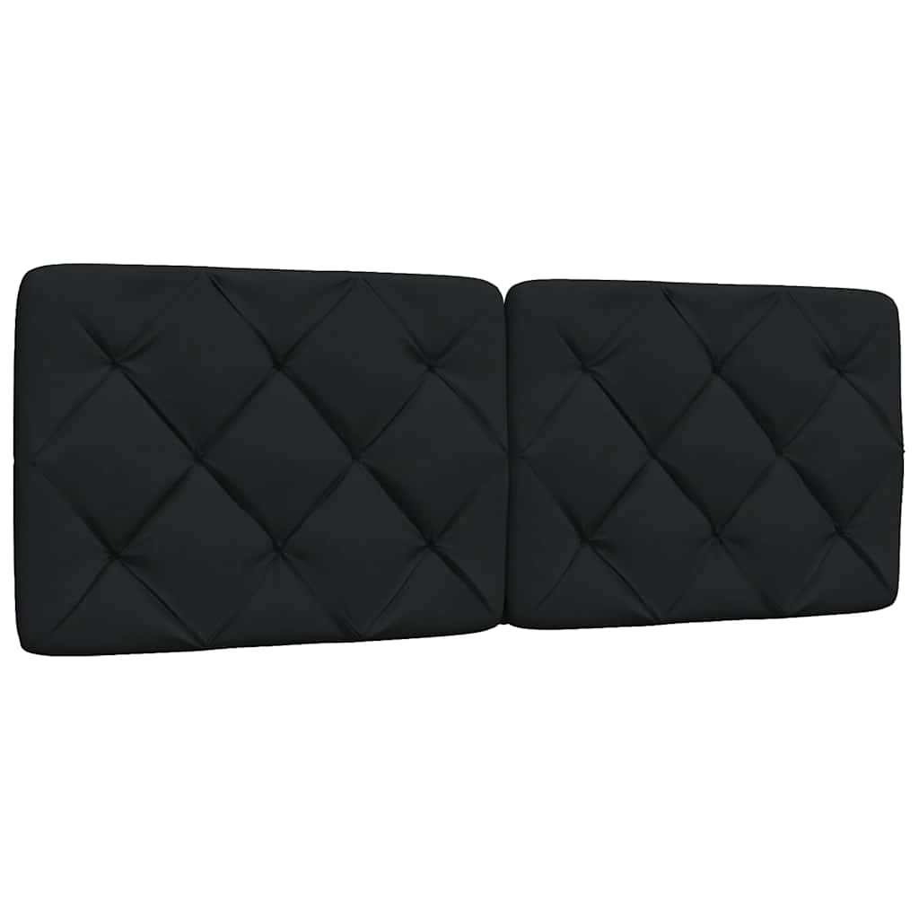 Bedframe met LED zonder matras 140x190 cm stof zwart is nu te koop bij PeponiXL, paradijselijk wonen!