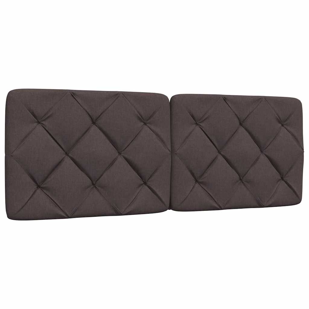 Bedframe met LED zonder matras 140x190 cm stof donkerbruin is nu te koop bij PeponiXL, paradijselijk wonen!