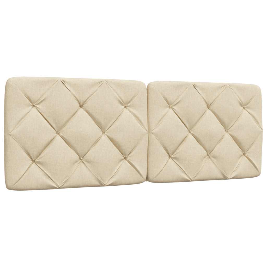 Bedframe met LED zonder matras 140x200 cm stof crème is nu te koop bij PeponiXL, paradijselijk wonen!