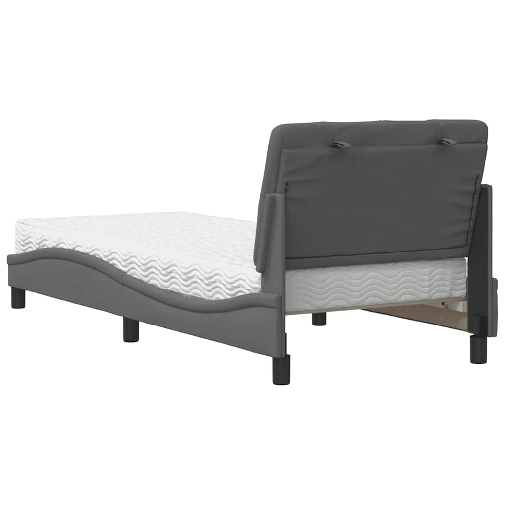 Bed met matras stof donkergrijs 80x200 cm is nu te koop bij PeponiXL, paradijselijk wonen!