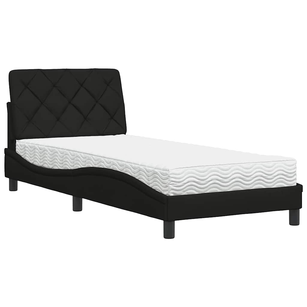 Bed met matras stof zwart 80x200 cm is nu te koop bij PeponiXL, paradijselijk wonen!