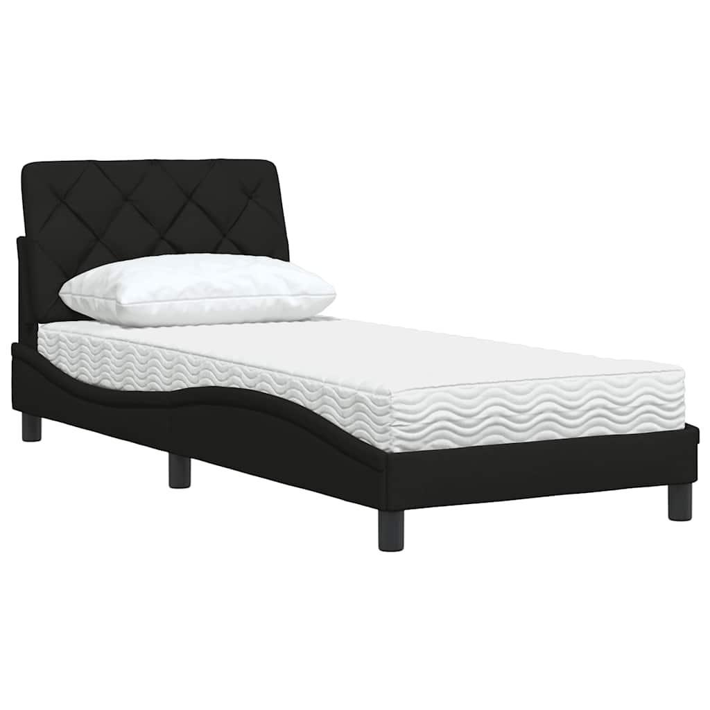 Bed met matras stof zwart 80x200 cm is nu te koop bij PeponiXL, paradijselijk wonen!