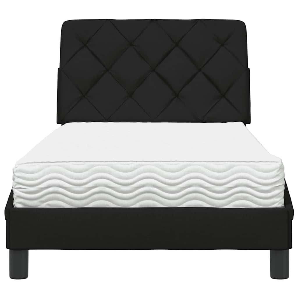 Bed met matras stof zwart 80x200 cm is nu te koop bij PeponiXL, paradijselijk wonen!