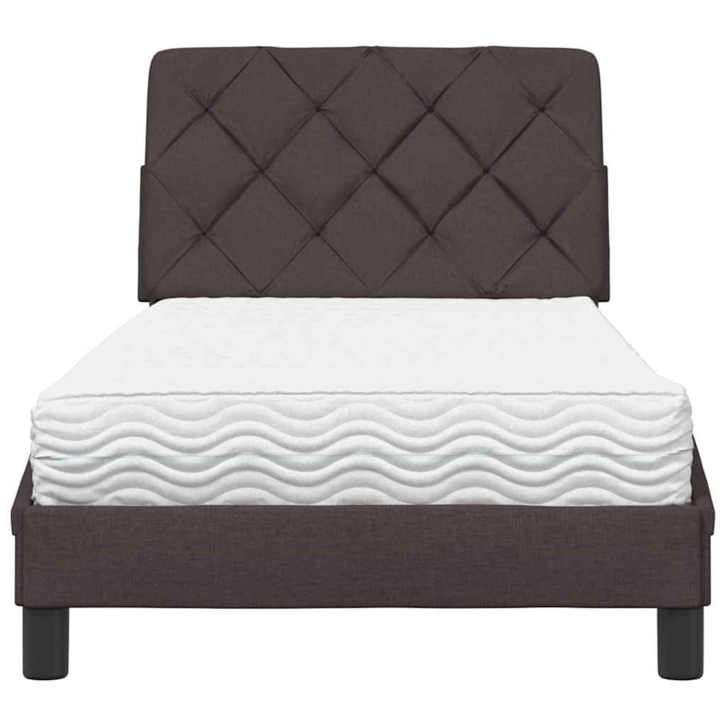 Bed met matras stof donkerbruin 80x200 cm is nu te koop bij PeponiXL, paradijselijk wonen!