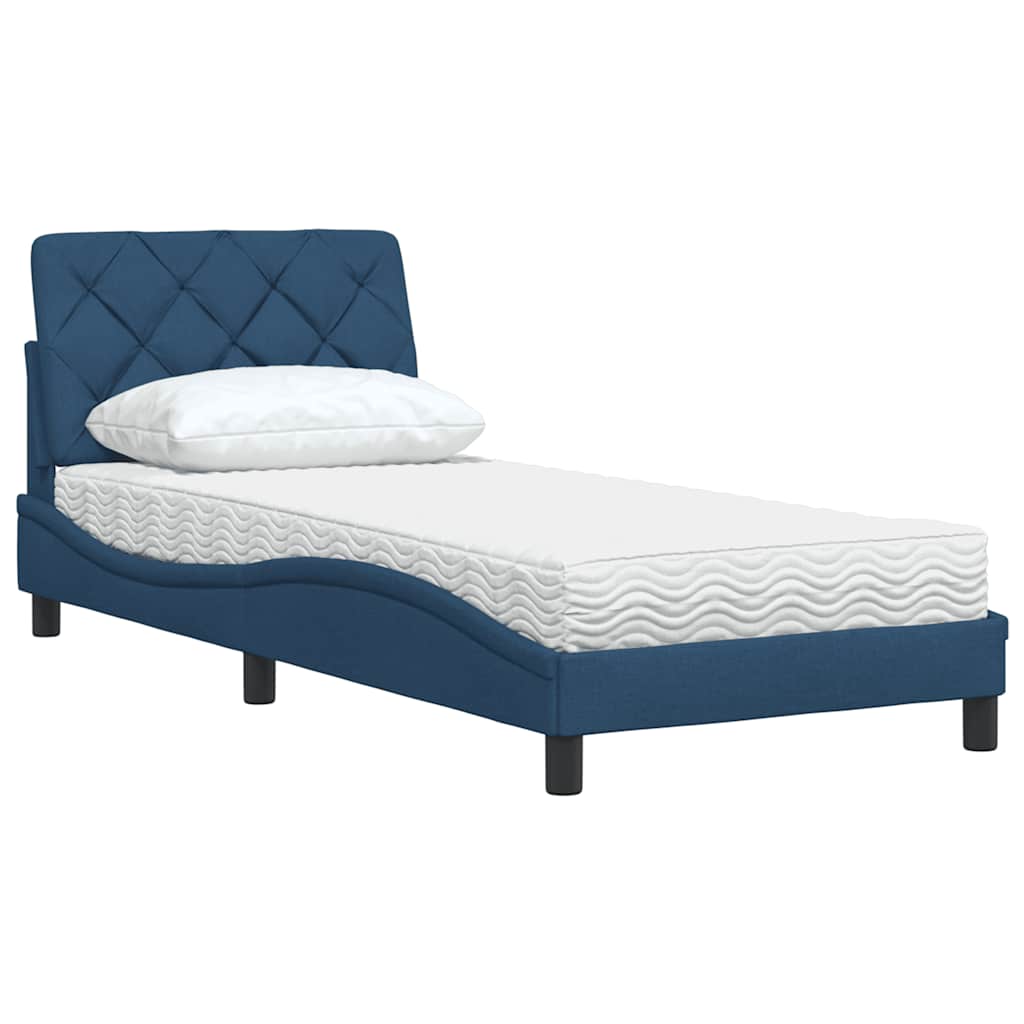 Bed met matras stof blauw 80x200 cm is nu te koop bij PeponiXL, paradijselijk wonen!