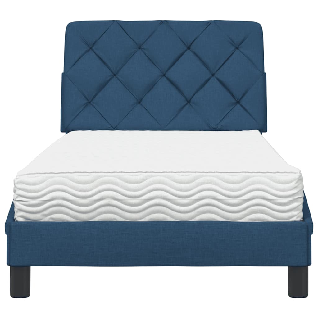 Bed met matras stof blauw 80x200 cm is nu te koop bij PeponiXL, paradijselijk wonen!