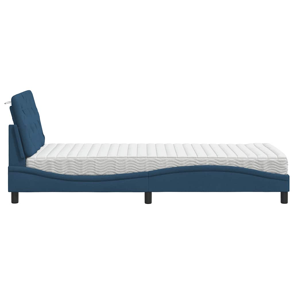 Bed met matras stof blauw 80x200 cm is nu te koop bij PeponiXL, paradijselijk wonen!