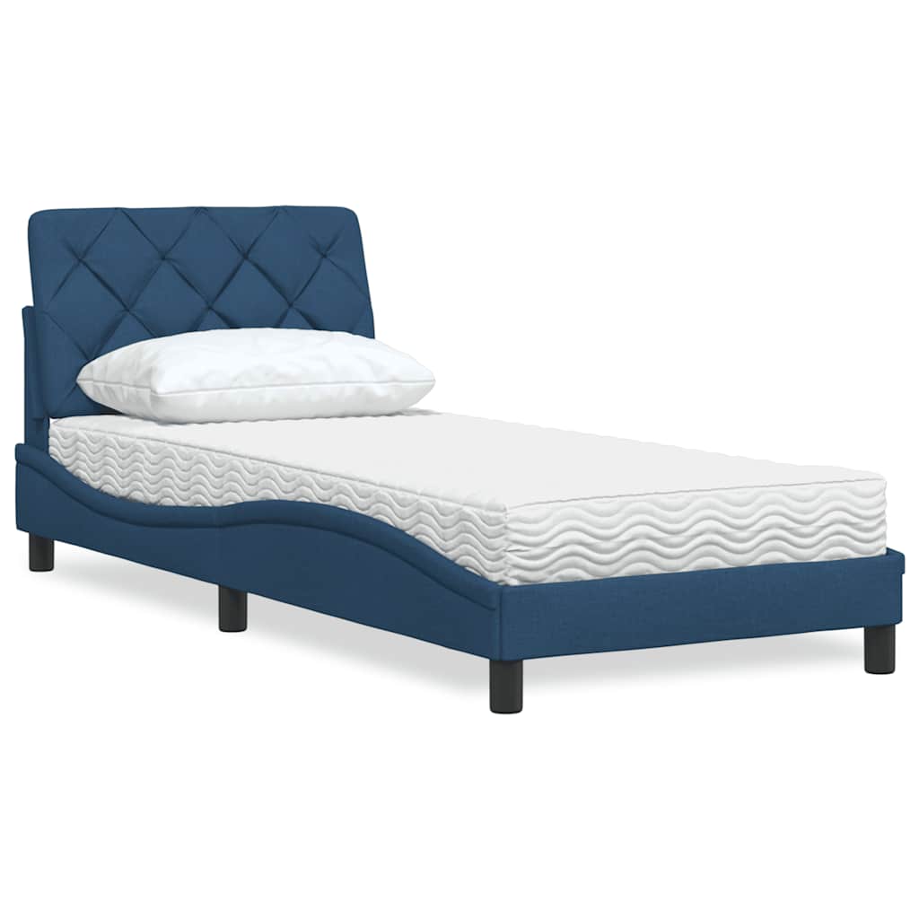 Bed met matras stof blauw 80x200 cm is nu te koop bij PeponiXL, paradijselijk wonen!