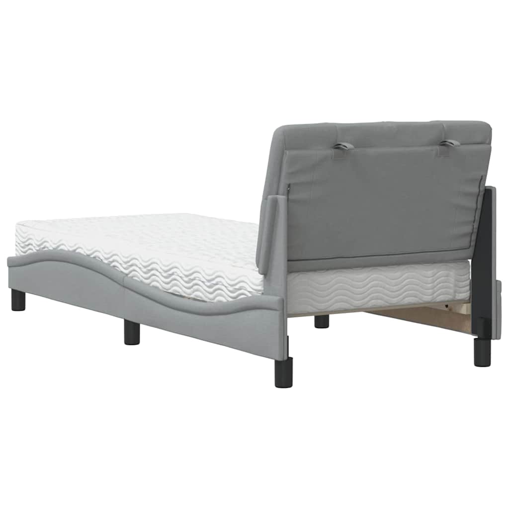 Bed met matras stof lichtgrijs 90x190 cm is nu te koop bij PeponiXL, paradijselijk wonen!