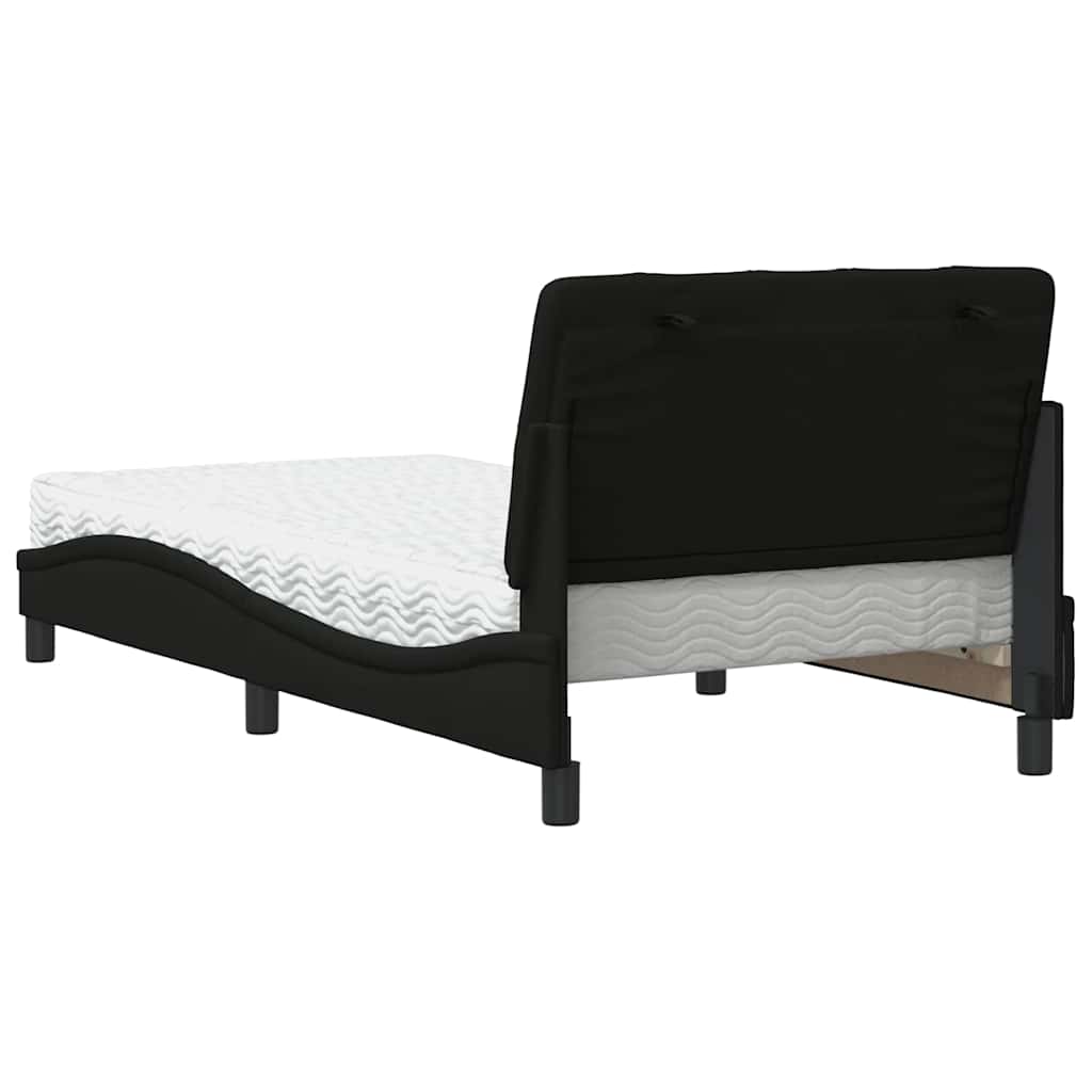 Bed met matras stof zwart 100x200 cm is nu te koop bij PeponiXL, paradijselijk wonen!