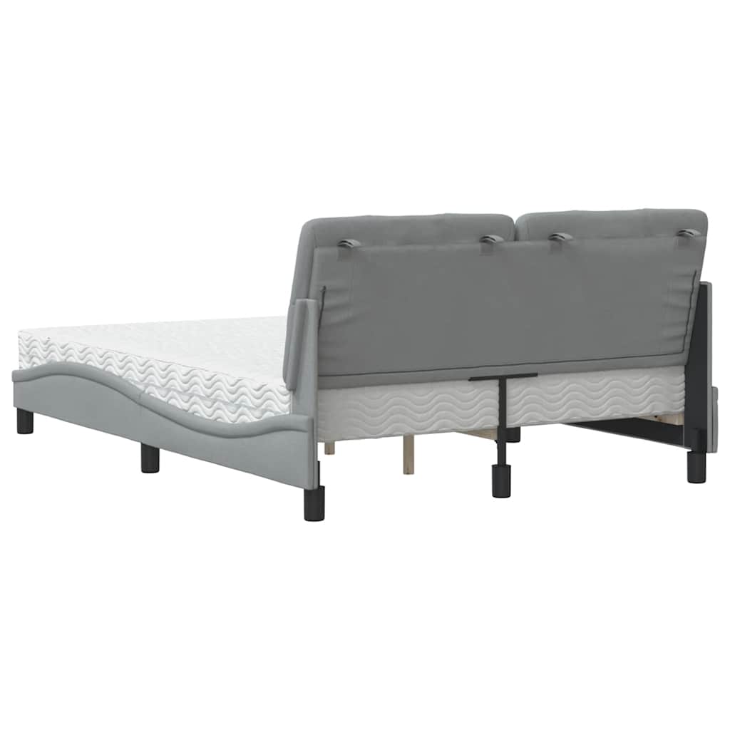 Bed met matras stof lichtgrijs 120x200 cm is nu te koop bij PeponiXL, paradijselijk wonen!