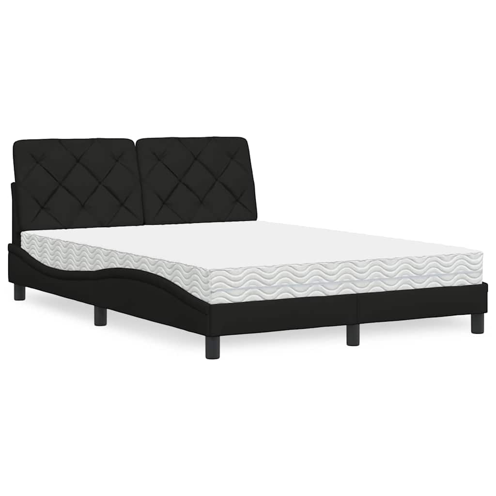 Bed met matras stof zwart 120x200 cm is nu te koop bij PeponiXL, paradijselijk wonen!