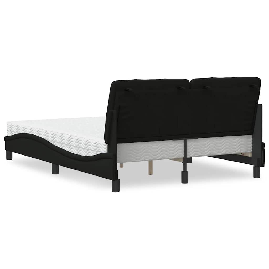 Bed met matras stof zwart 120x200 cm is nu te koop bij PeponiXL, paradijselijk wonen!