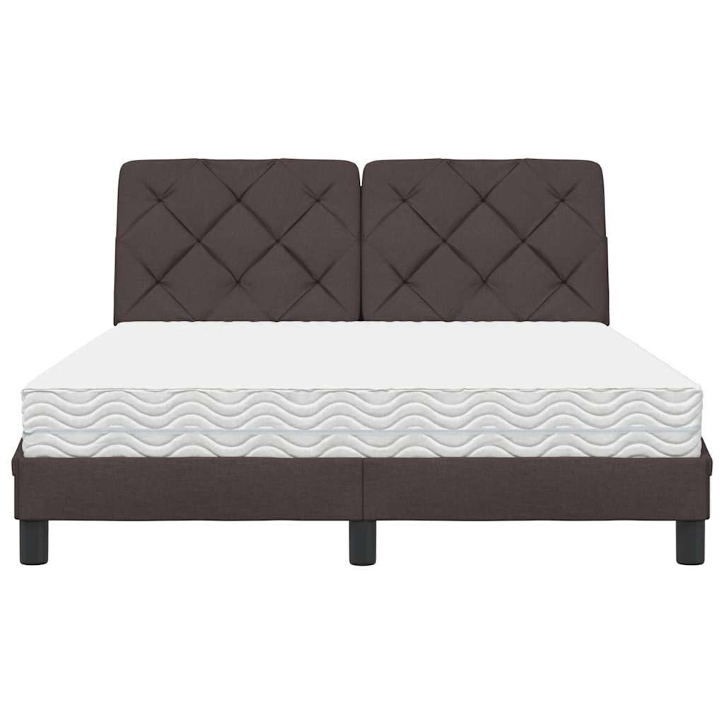 Bed met matras stof donkerbruin 120x200 cm is nu te koop bij PeponiXL, paradijselijk wonen!