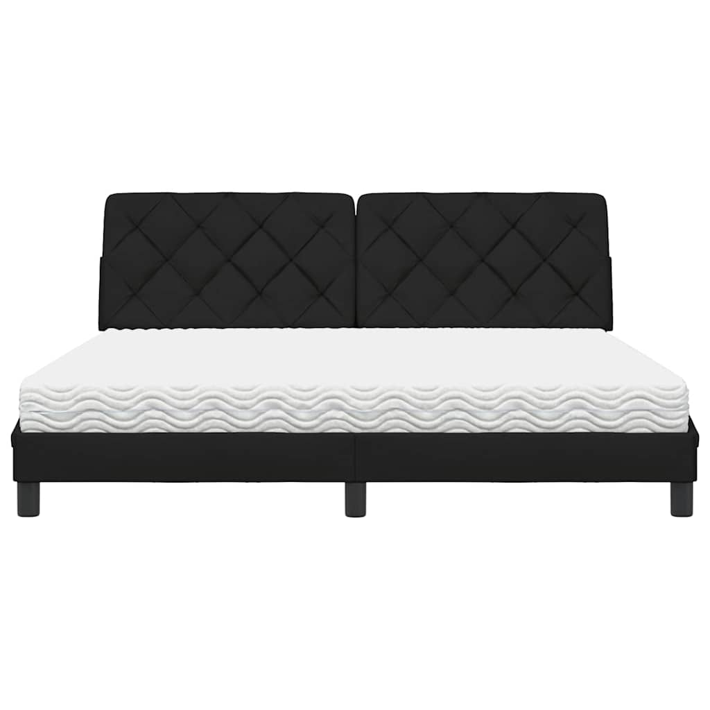 Bed met matras stof zwart 180x200 cm is nu te koop bij PeponiXL, paradijselijk wonen!