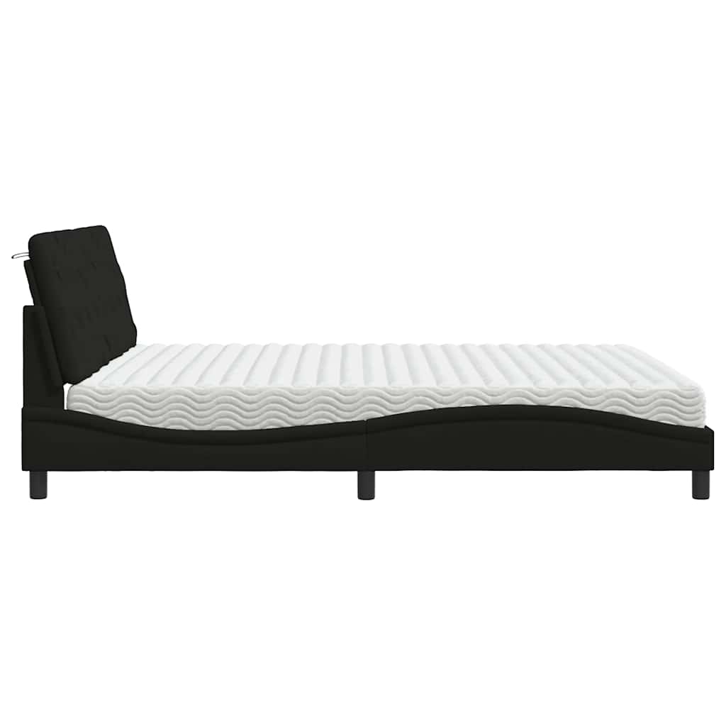 Bed met matras stof zwart 180x200 cm is nu te koop bij PeponiXL, paradijselijk wonen!