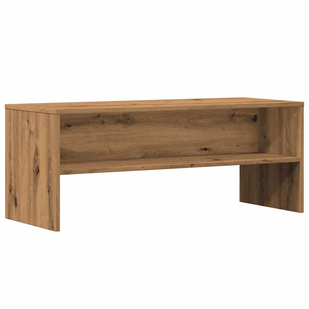 Tv-meubel 100x40x40 cm bewerkt hout artisanaal eikenkleurig is nu te koop bij PeponiXL, paradijselijk wonen!