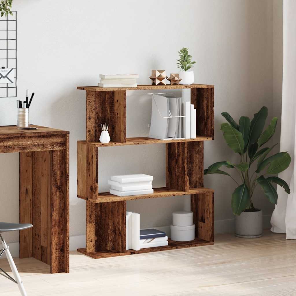 Boekenkast 80x24x96 cm bewerkt hout oud houtkleurig is nu te koop bij PeponiXL, paradijselijk wonen!