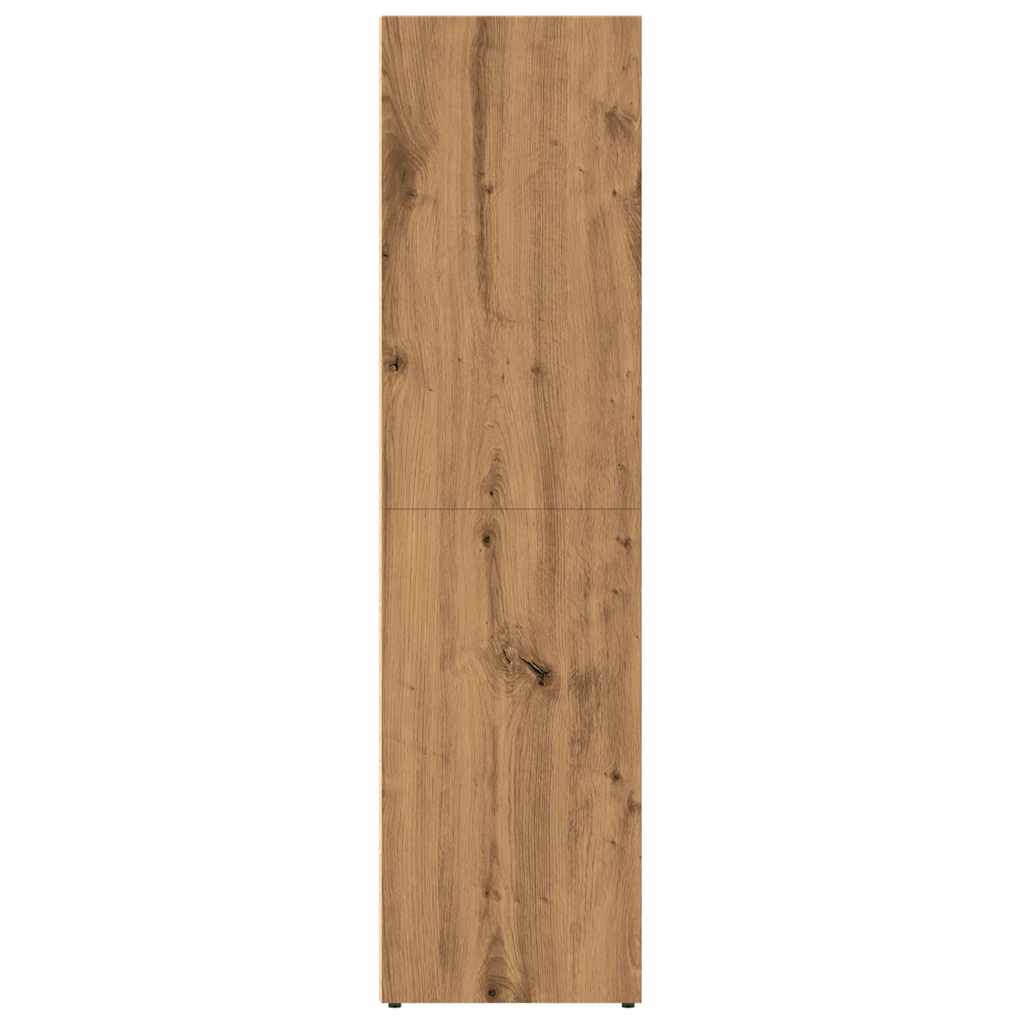 Boekenkast 36x30x114 cm bewerkt hout artisanaal eikenkleur is nu te koop bij PeponiXL, paradijselijk wonen!