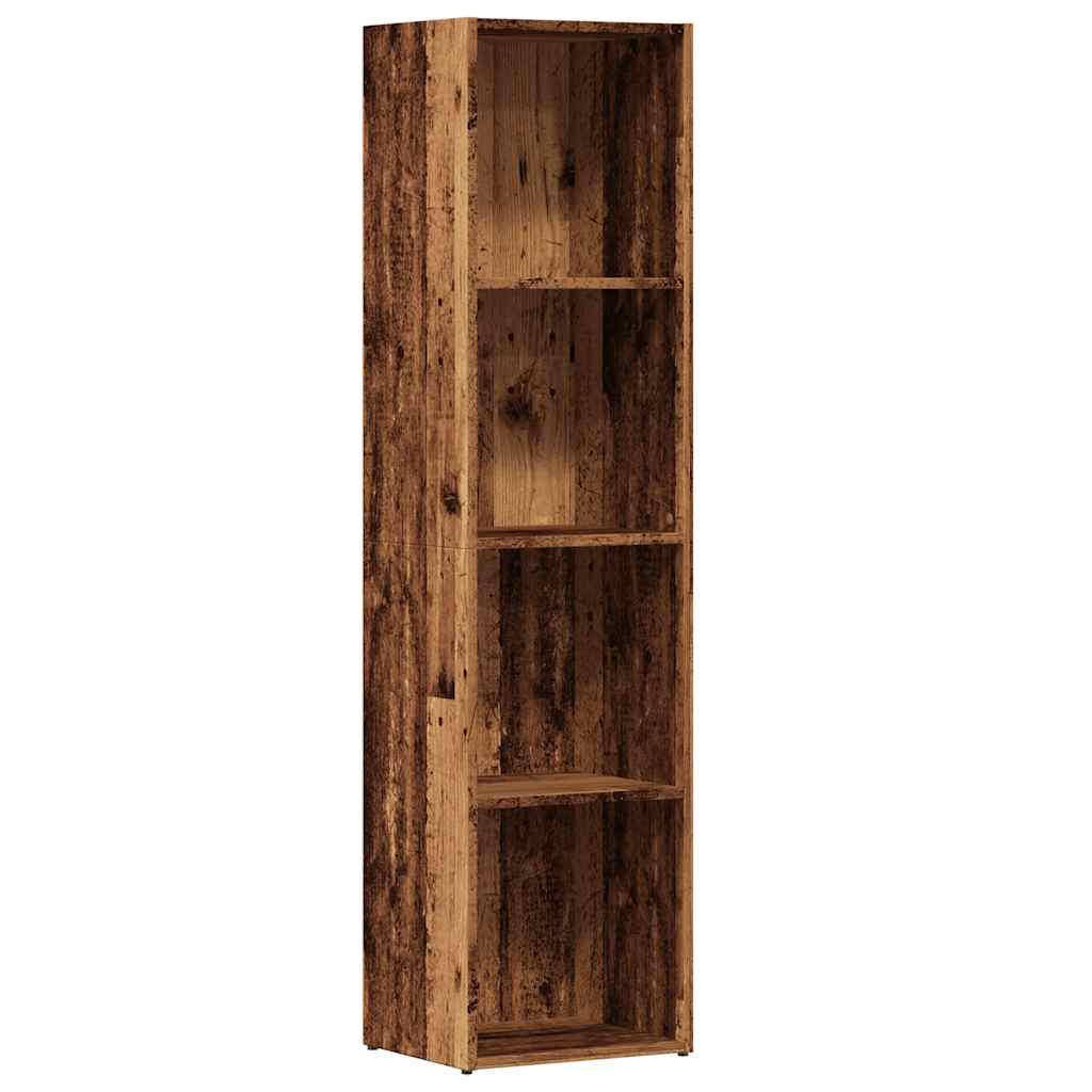 Boekenkast oud houten 36x30x143 cm bewerkt hout is nu te koop bij PeponiXL, paradijselijk wonen!