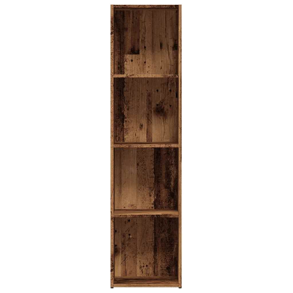Boekenkast oud houten 36x30x143 cm bewerkt hout is nu te koop bij PeponiXL, paradijselijk wonen!